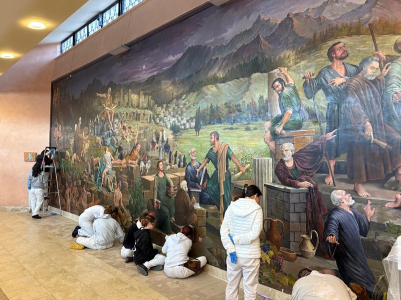 Il restauro della “storia della salvezza” nella chiesa di San Policarpo